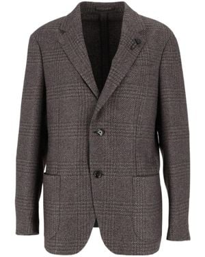 Lardini Single Breasted Tailored Blazer - Gray
