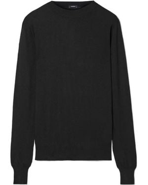 JOSEPH Long-Sleeve Wool Knit Sweater - Black
