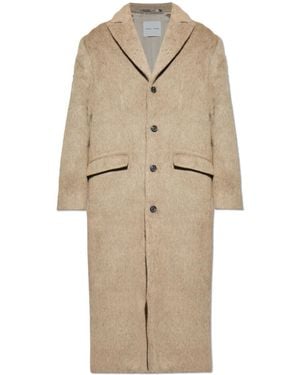Samsøe & Samsøe Single-Breasted Coat - Natural