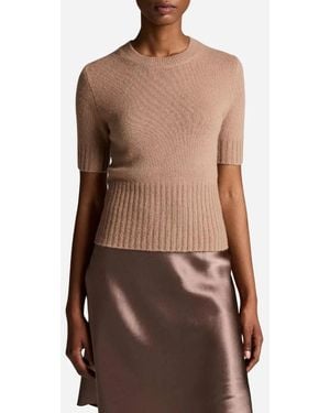 Vince Short-Sleeved Sweater - Brown