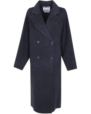 Essentiel Antwerp Kelp Double-Breasted Coat - Blue