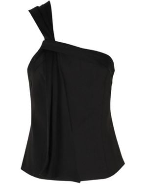 FEDERICA TOSI Draped One-Shoulder Top - Black