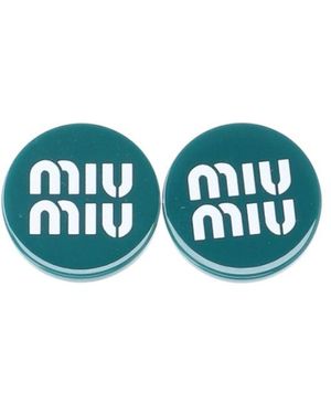 Miu Miu Logo Earring - Blue