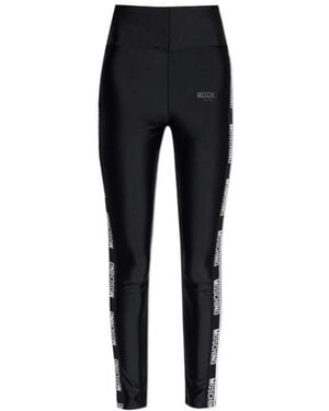 Moschino Logo Side Performance Trousers - Black