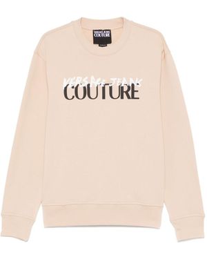 Versace Jeans Couture Couture Logo Print Sweater - Natural