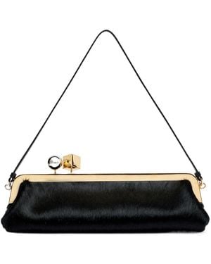 Jacquemus Salon Calf Hair Shoulder Bag - Black