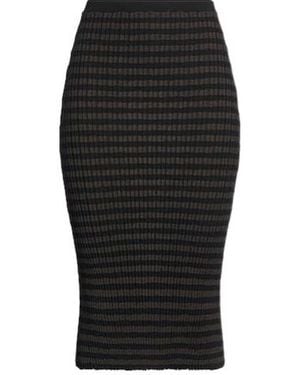 MM6 by Maison Margiela Striped Knit Pencil Skirt - Black