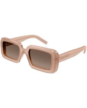 Saint Laurent Eyewear Rectangular Frame Sunglasses - White