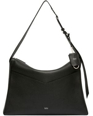 Max Mara Kipper Leather Shoulder Bag - Black