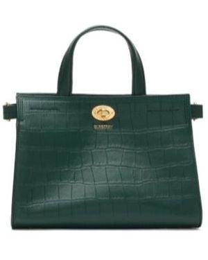 Burberry Mini Cotswolds Embossed Tote Bag - Green