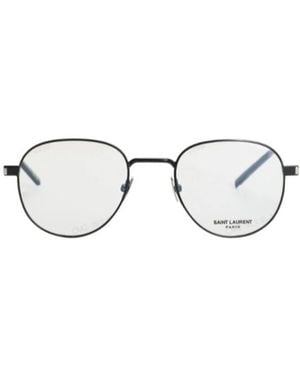 Saint Laurent Round Metalframe Glasses - White