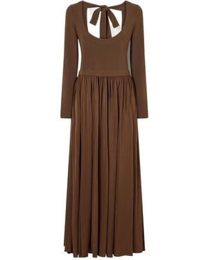 Polo Ralph Lauren Stretch Knit Long Dress - Brown