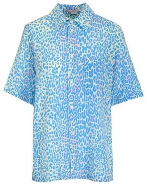 Stella McCartney Allover Printed Short-Sleeved Shirt - Blue