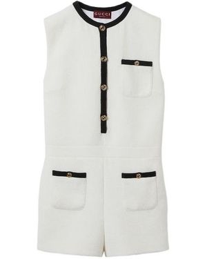 Gucci Sleeveless Jumpsuit - White