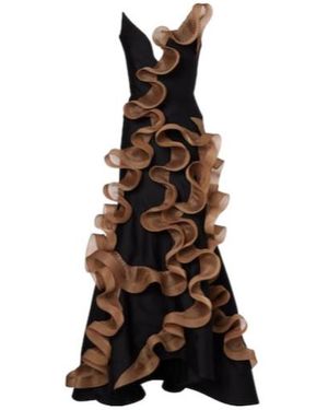 Maticevski Explode Ruffled Wool And Silk Gown - Black