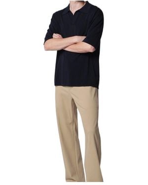 Roberto Collina Drop-Shoulder Polo Shirt - Blue