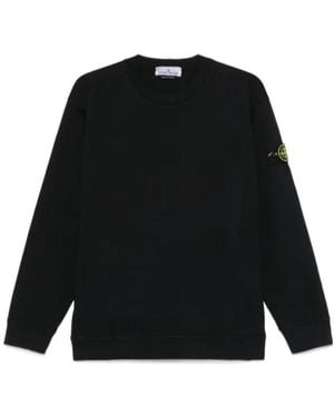Stone Island Compass Badge Hoodie - Black