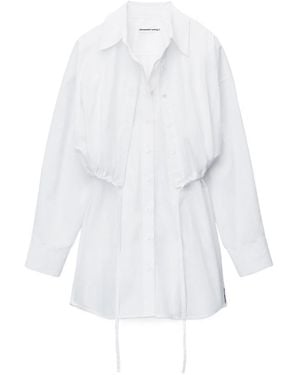T By Alexander Wang Layered Mini Shirtdress - White