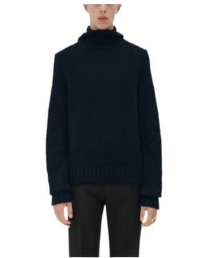 Bottega Veneta Knitted Hooded Sweater - Blue