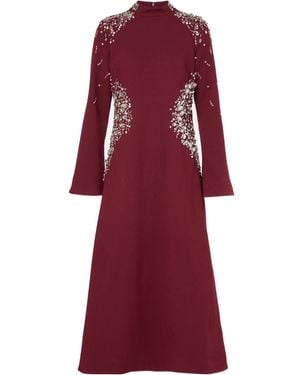 Jonathan Simkhai Odetta Embellished Crêpe Midi Dress - Red
