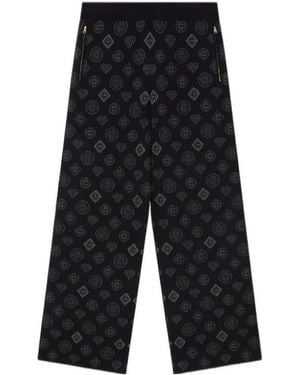 CASABLANCA Letter-Patterned Casual Trousers - Black