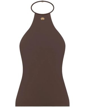 Amiri Halter Neck Top - Brown