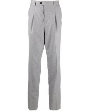 Brunello Cucinelli Straight Leg Tailored Trousers - Grey
