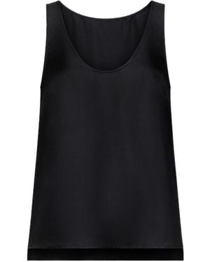 Loulou de Saison Gaby Scoop-Neck Silk Top - Black