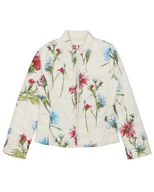 Max Mara Printed Down Jacket - White