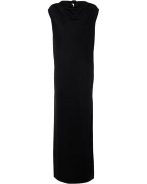 Jil Sander Tie-Detail Midi Dress - Black