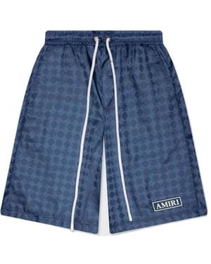 Amiri Ma Quad Logo Drawstring Shorts - Blue