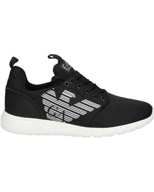 EA7 Logo Details Casual Sports Shoes - Black