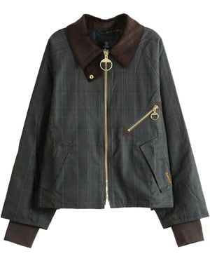 Barbour Oversized Plaid Jacket - Black