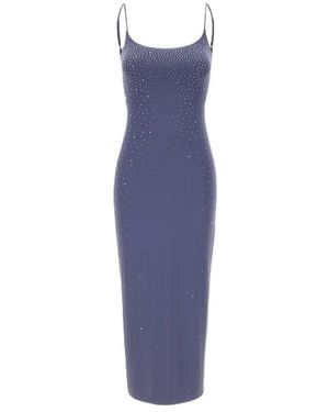MC2 Saint Barth Evy Rhinestone Midi Dress - Blue