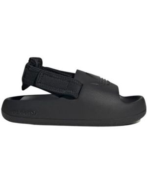 adidas Trefoil-Motif Touch-Strap Sandals - Black