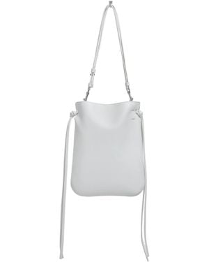 Phoebe Philo Leather Lace-Up Detail Shoulder Bag - White