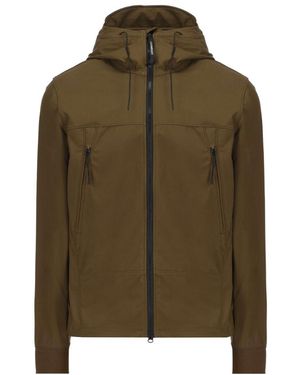 C.P. Company High-Zip Hooded Jacket - Green