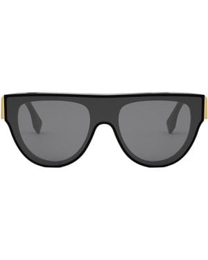 Fendi Eyewear Shield Frame Sunglasses - Grey