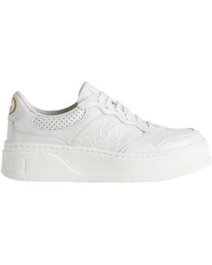 Gucci GG Embossed Leather Sneaker - White