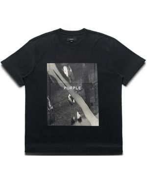 Purple Brand Graphic Crewneck T-Shirt - Black