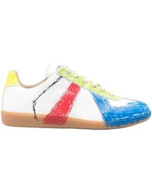 Maison Margiela Lace-Up Sneakers - Blue