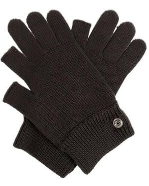 Rick Owens Ribbed Gloves - Black