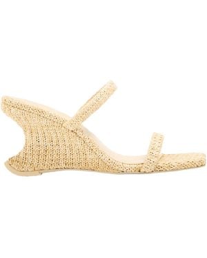 Cult Gaia Simple Mid-Heeled Sandals - Natural