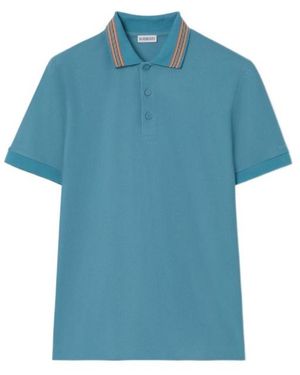 Burberry Cotton Polo Shirt - Blue