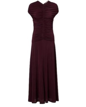 TOVE Avita Ruched Jersey Maxi Dress - Purple