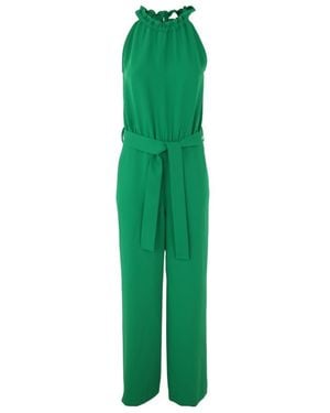 P.A.R.O.S.H. Belted Halterneck Jumpsuit - Green