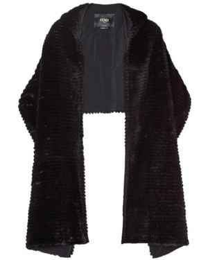 Fendi Mink Travel Scarf - Black