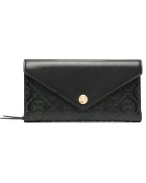 Tory Burch T-Monogram Envelope Wallet - Black