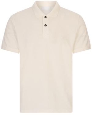 Dondup Logo-Embroidered Polo Shirt - White