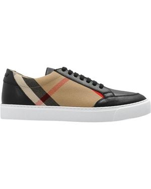 Burberry House Check Lace-Up Trainers - White